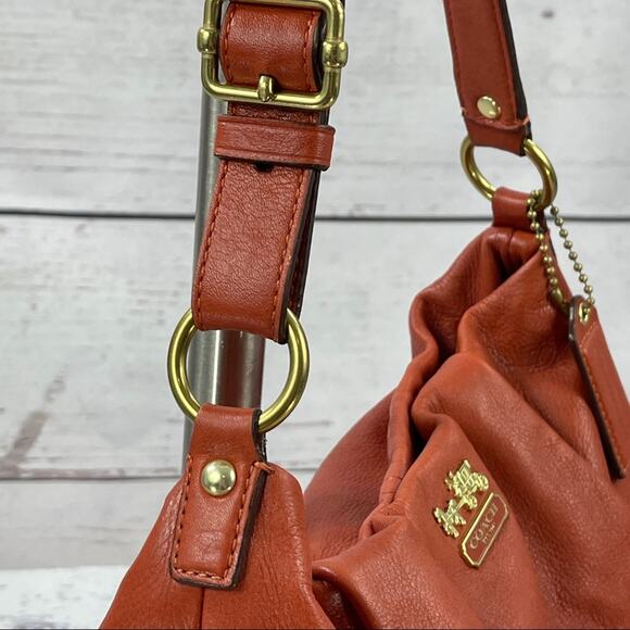 Coach hobo orange Madison Isabelle Leather shoulder - Picture 14 of 16